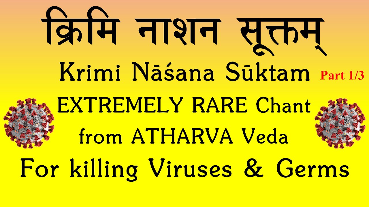 Krimi Nashana Suktam Part 13  RARE Atharva Veda Chant  Destroy Harmful Germs  Sri K Suresh