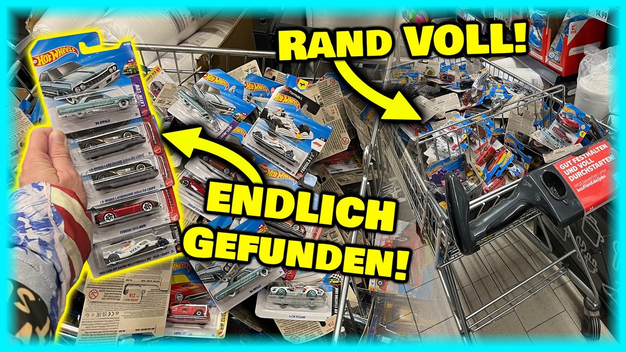 Einkaufswagen voller HOT WHEELS D-Case 2026 im Kaufland!