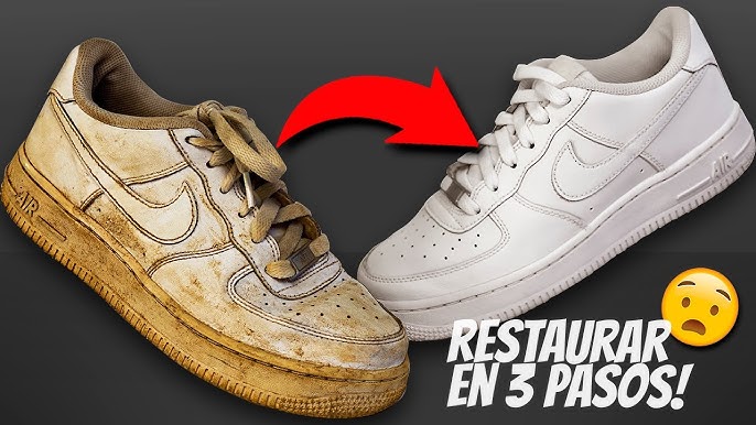 CÓMO LIMPIAR TUS SNEAKERS COMO NUEVOS (Air Force 1) - YouTube