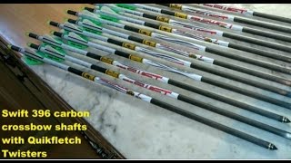 How to make up your own crossbow bolts - Swift 396 & Quikfletch Twister How to make up your own crossbow bolts - Swift 396 & Quikfletch Twister