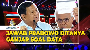 Jawab Prabowo saat Dicecar Pertanyaan Ganjar soal Data Pertahanan