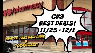 CVS BEST DEALS 11/25 - 12/1 | Almost FREE Hair Care, Toothpaste and more!