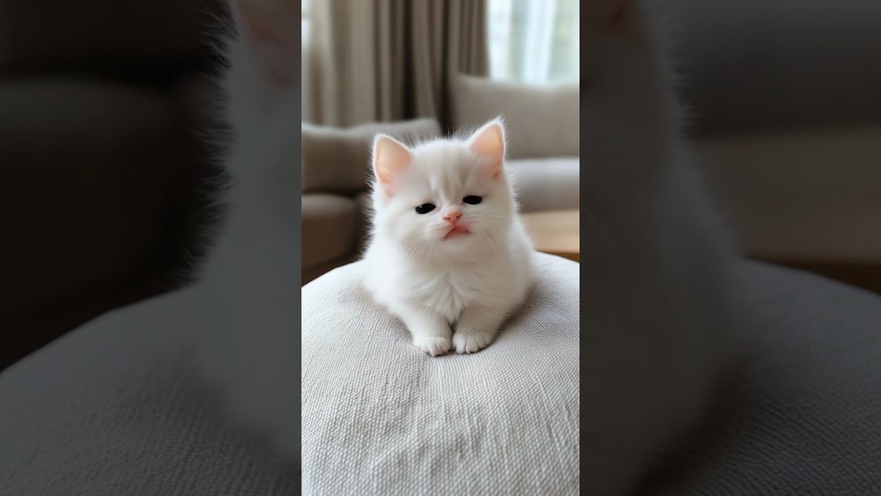 The Cutest White Baby Cat Lipsync Kitten Cute Catlovers