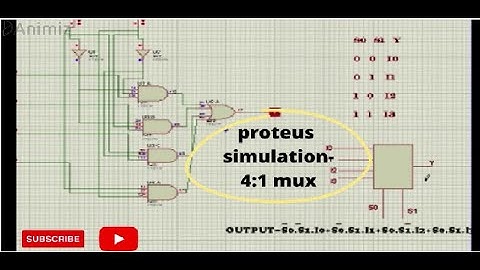 proteus simulation of 4:1 mux