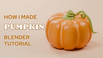 How to make a pumpkin | Blender tutorial for beginners | 3D modeling process