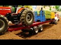 HAY BALE TRANSPORT, RC TRACTOR IN ACTION , HEAVY FARM  VEHICLES AT WORK , TRACTORS AND RC TRUCK