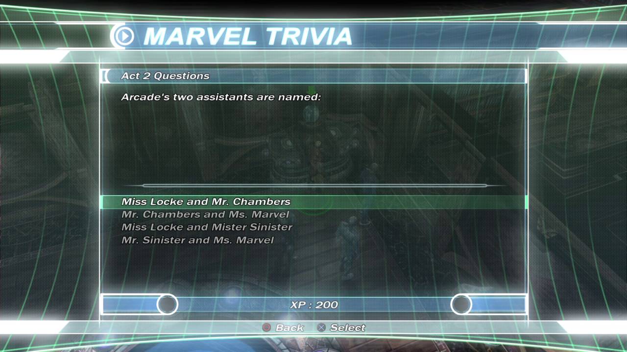 Marvel Ultimate Alliance Act 2 Correct Trivia Answers Youtube