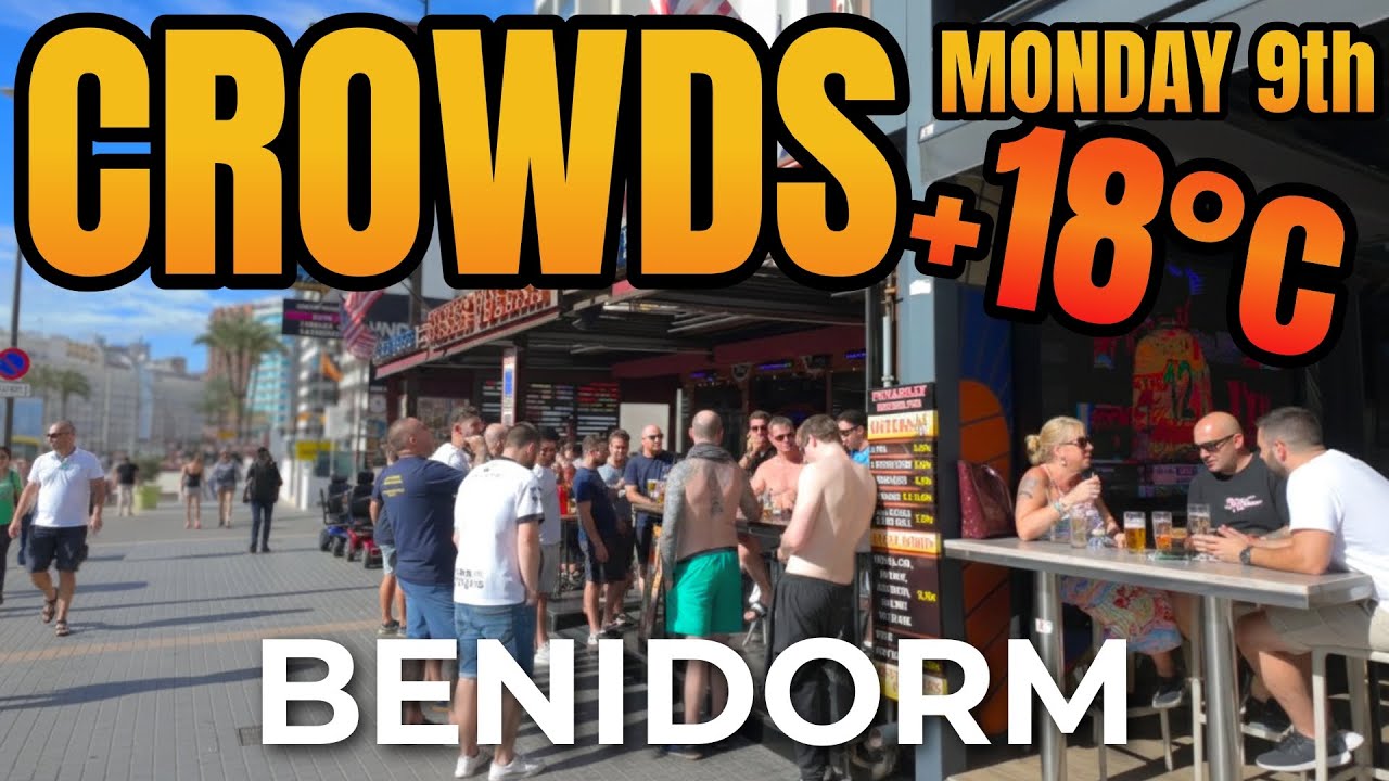 Бенидорм в понедельник — все бары переполнены!