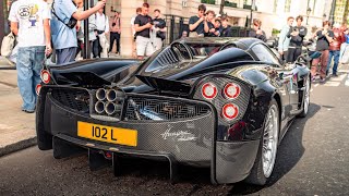 PAGANI HUAYRA ROADSTER CAUSING CHAOS IN LONDON by SupercarsMT888 157 views 3 weeks ago 4 minutes, 48 seconds
