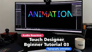 TouchDesigner Beginner Tutorial 03 | Audio Reactive | Typography animation