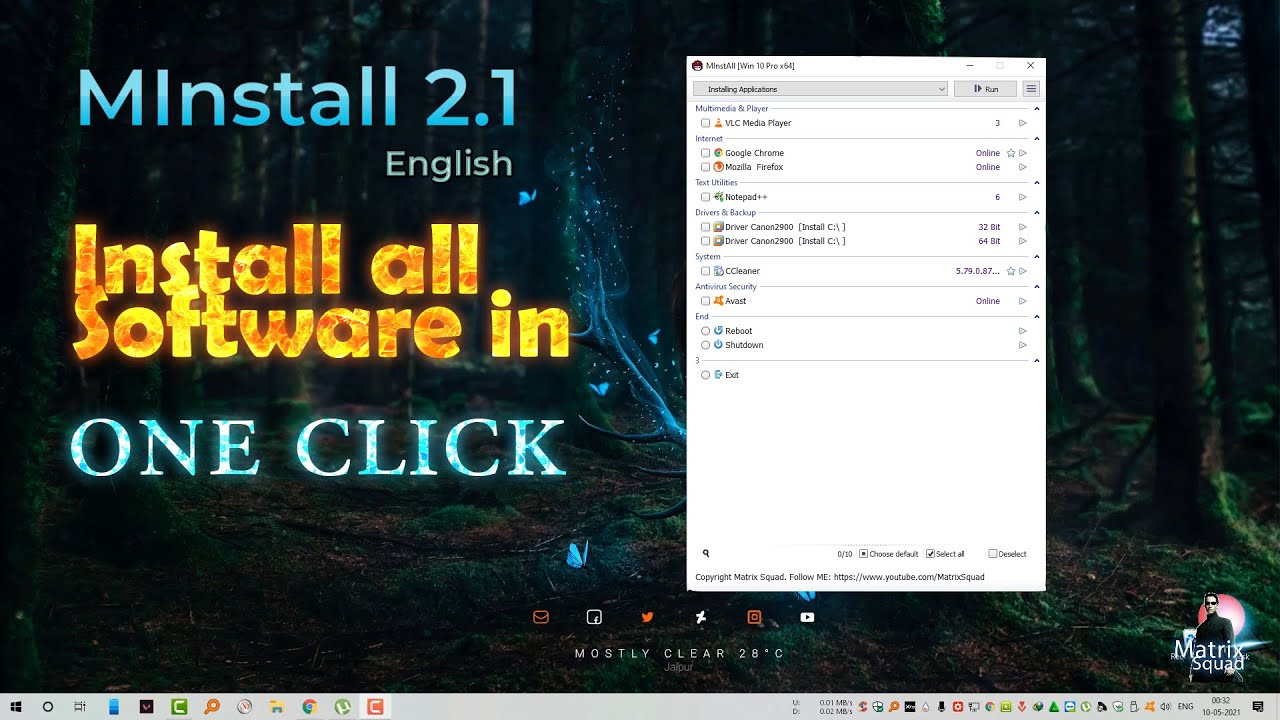 MInstall 2.1  One Click Software Install with English language . Silent Oneclick BELOFF wpi