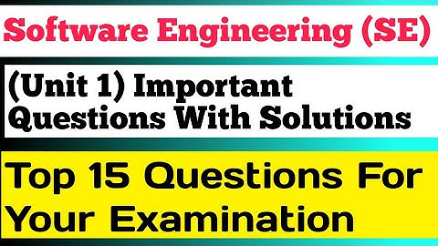 Software Engineering Unit 1 Important Questions | RGPV BTech 4th semester Software Engineering 2023