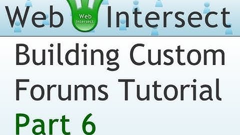 6. Web Intersect Forum Tutorial : Parsing the forum posts with PHP scripting