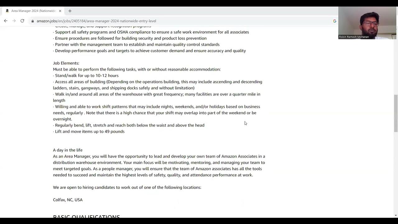 Amazon Area Manager Entry Level Position ( Recent graduates) YouTube