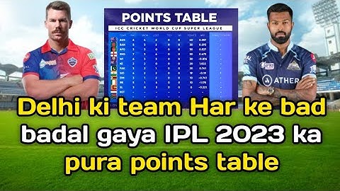 IPL 2023 Today Points Table || DC vs GT Points Table || GT vs DC || Points Table ||