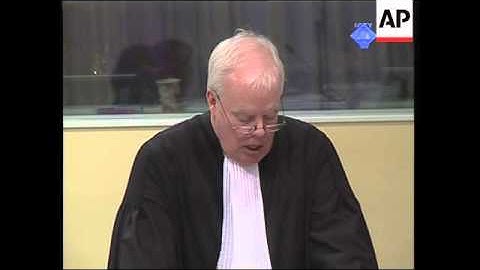 +4:3 BOSNIAN SERB MILITARY CHIEF RATKO MLADIC'S GENOCIDE TRIAL