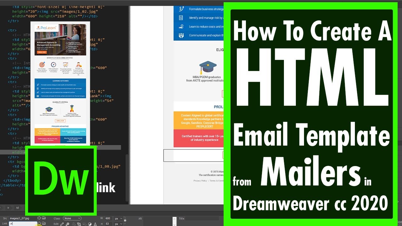 New How To Create A HTML Email Template from Mailers in Dreamweaver cc 2020