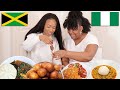 JAMAICANS TRY NIGERIAN FOOD FOR THE FIRST TIME | STEW, OKRA SOUP, EGUSI MUKBANG ♡ @Tashika Bailey