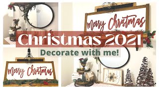 COZY CHRISTMAS 2021 DECORATE WITH ME | COZY FARMHOUSE CHRISTMAS | CHRISTMAS KITCHEN DECORATING