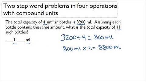 Two- Step Word problems in four operations with compound units