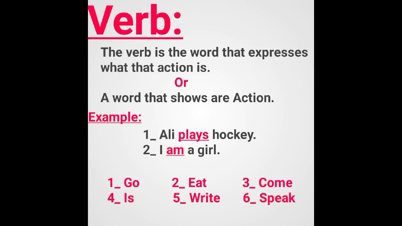  What Is Verb English Grammar Shortvideo