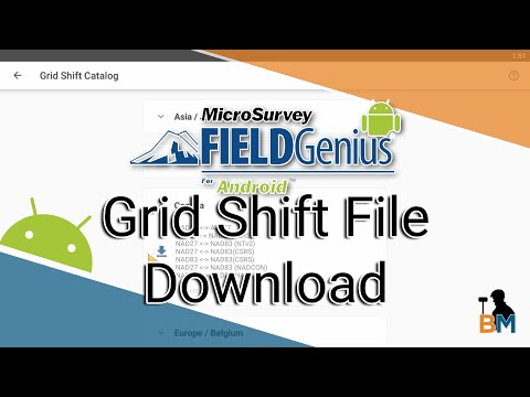 FieldGenius for Android: Downloading Grid Shift Files | Bench Mark