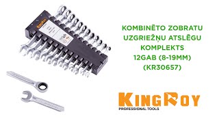 Kombinēto Zobratu Uzgriežņu Atslēgu Komplekts 12Gab 8-19Mm Kr30657 Runtools.lv