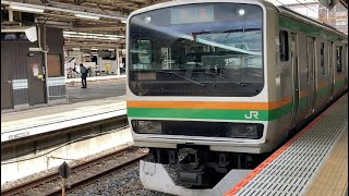 #E231系＋E233系回送列車S29編成＋U629編成警笛鳴らして発車　2023.9.2.