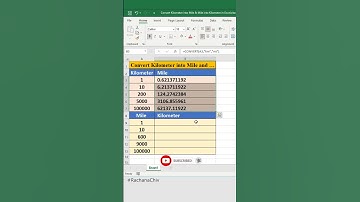 How to Convert Kilometer into Mile in Excel #excel #shorts