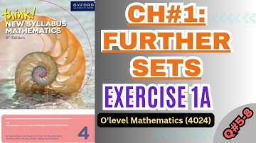 Exercise 1A(Q#5-8) | Think new syllabus Mathematics 8th edition | How to draw venn diagrams #sets