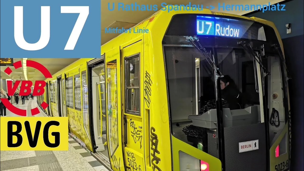 Mitfahrt im H97 5023 komplette U7 Teil 1