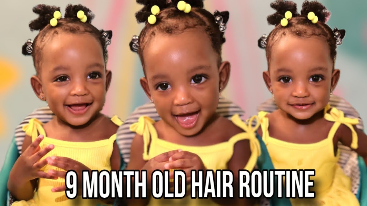 DOING MY 9 MONTH OLD HAIR HAIR ROUTINE YouTube