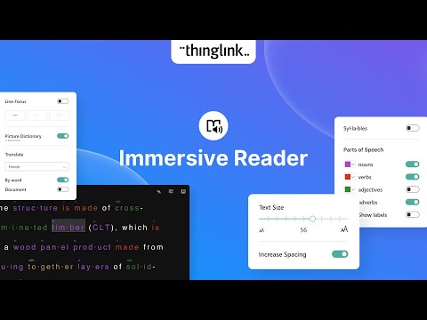Immersive Reader in ThingLink Text and Media Tags
