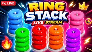 😱 Only 1% Can Finish This Ring Stack Game! | LIVE screenshot 2