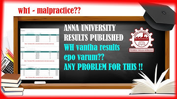 ANNA UNIVERSITY RESULT PROBLEM | WH1 | WH6 | WH10 | ANNA UNIVERSITY