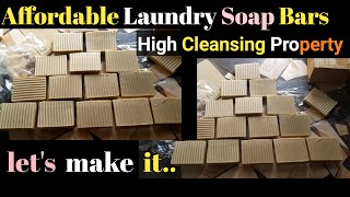 How To Make Laundry Bar  Soap With High Foaming and Cleansing Property #laundrysoap #barsoap