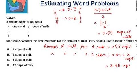 Estimating Word Problems