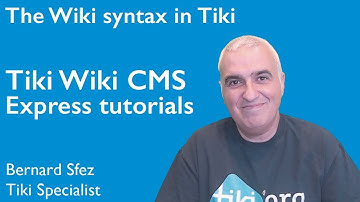 The Wiki syntax in #tiki