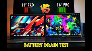 NEW 16-Inch MacBook Pro vs. 15-Inch MacBook Pro Battery Drain Test!