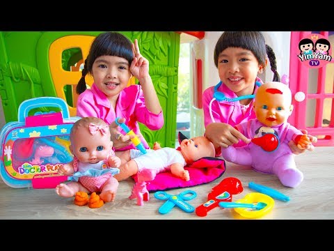 หนูยิ้มหนูแย้ม | เล่นเป็นคุณหมอช่วยเหลือเด็ก Kids Role Play Toy Doctor