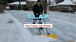 ⚡Fast Way to Remove Snow from a 100 foot Driveway | 36' SNOWEX Snow Pusher | Lenny The Carhartt Guy