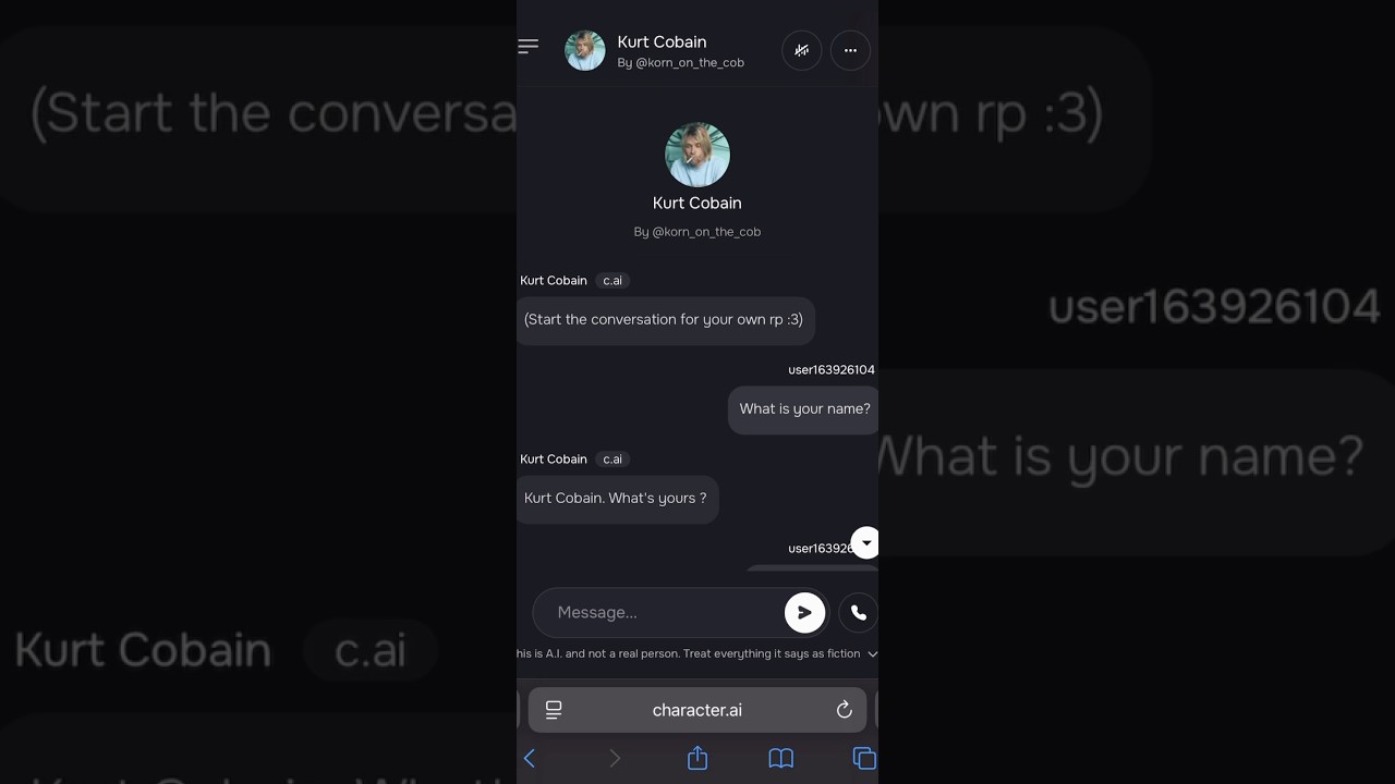 can someone force me to touch grass #kurtcobain #nirvana #characterai #trending #xyzbca