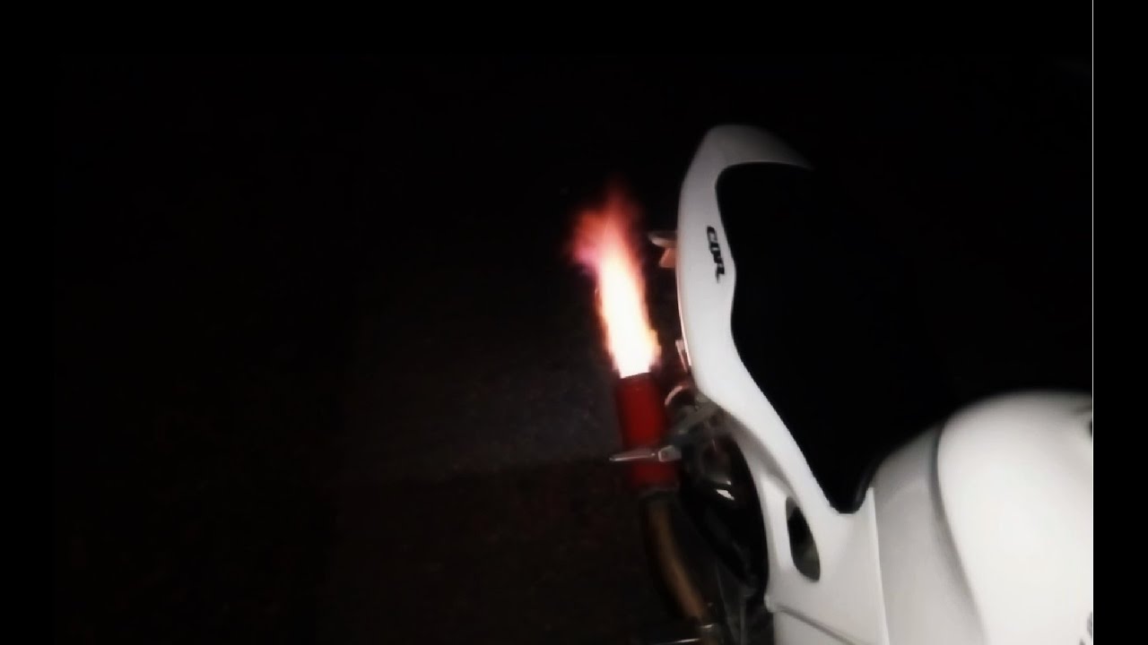 Самодельный прямоток на спортбайк Honda CBR600 пробный запуск - YouTube