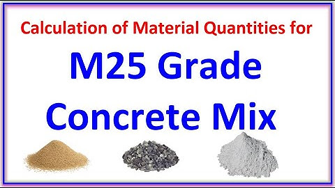 Calculation of Quantities for M25 concrete mix
