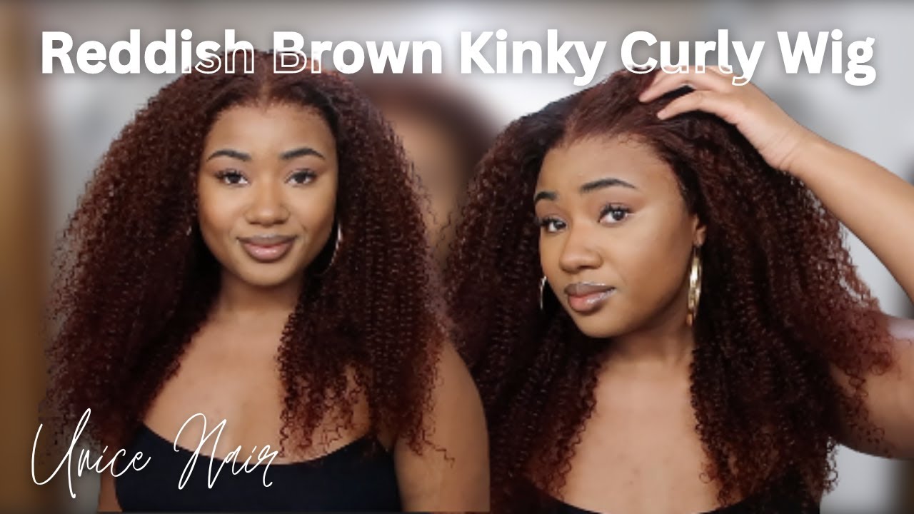 In LOVE! This Effortless Reddish Brown Kinky Curly Wig Install is a MUST HAVE | Unice Hair