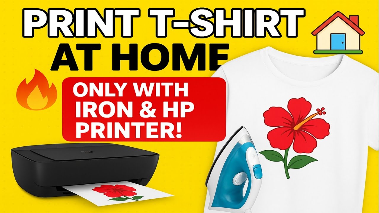 How To Print T Shirts Home With Iron Hp Inkjet Printer Iron 