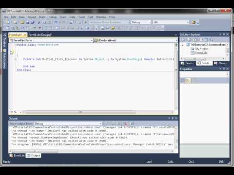 VB Tutorial 03 -- Form Control Events