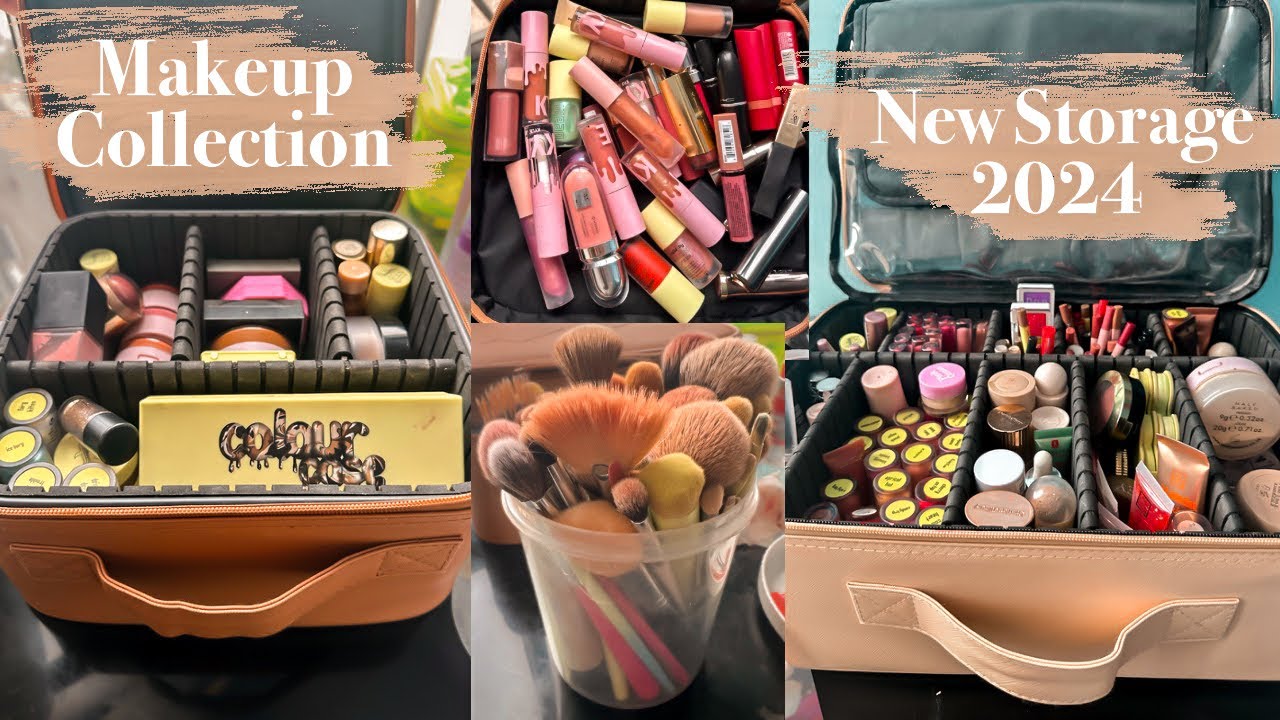 HUGE MAKEUP COLLECTION + STORAGE 2024! Makeup I brought with me to Morocco!