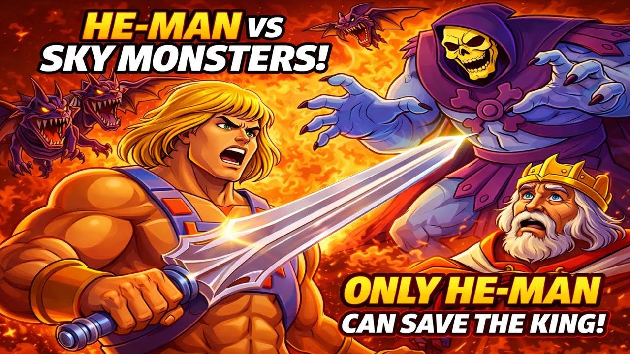 Sky Monsters Rise! He-Man’s Epic Fight to Save the King