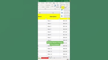Freeze Panes in #Excel #excelpro #learnexcel #spreadsheet #exceltips #exceltricks #officetips